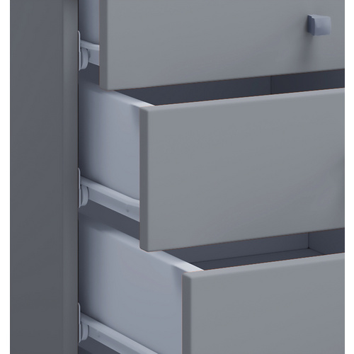 Thumbnail - VCM Rollcontainer »Lona Mini «, BxH: 42 x 57 cm, Holzwerkstoff - grau