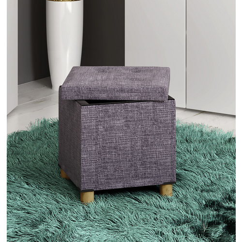Thumbnail - VCM Hocker »Sizos M«, HxL: 40 x 38 cm, max. Belastung: 100 kg - schwarz