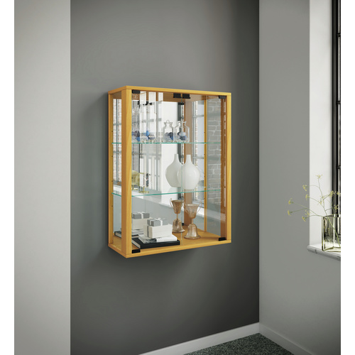 VCM Vitrine »Udina«, inkl. LED-Beleuchtung, BxH: 60 x 80 cm, Holzwerkstoff/Glas - braun