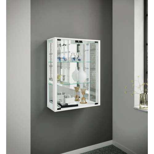 VCM Vitrine »Udina«, BxH: 60 x 80 cm, Holzwerkstoff/Glas - weiss