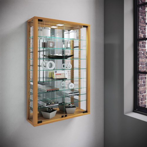 VCM Vitrine »Vitrosa«, BxH: 59 x 91,3 cm, Holzwerkstoff/Glas - braun