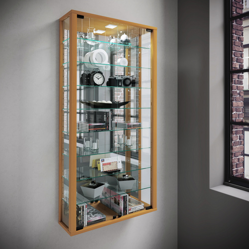 VCM Vitrine »Vitrosa«, BxH: 59 x 114,8 cm, Holzwerkstoff/Glas - braun