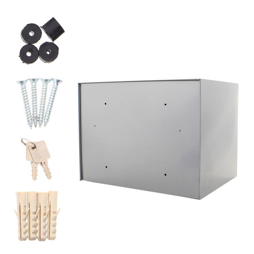 Thumbnail - Rottner Tresor Paketbriefkasten »Splashy White«, silberfarben, Stahl, (B x H:) 41,5 x 31 cm