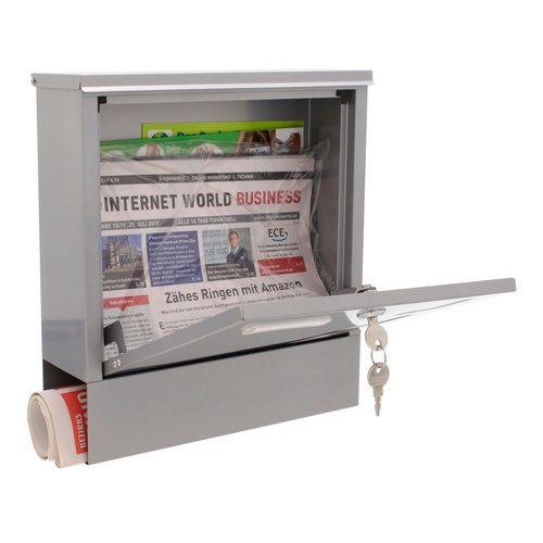 Thumbnail - Rottner Tresor Briefkasten »Libro«, silberfarben, Stahl, (B x H:) 30,5 x 33 cm