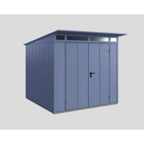 Ecostar Gerätehaus »Elegant-P«, Metall, BxHxT: 238 x 232,3 x 238 cm (Außenmaße inkl. Dachüberstand) – blau