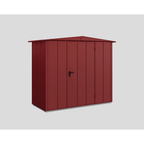 Ecostar Gerätehaus »Elegant-S«, Metall, BxHxT: 238 x 216 x 107,8 cm (Außenmaße inkl. Dachüberstand) – rot