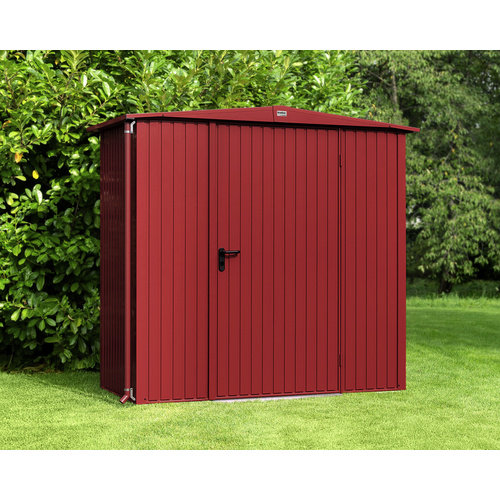 Ecostar Gerätehaus »Trend-S«, Metall, BxHxT: 238 x 216 x 107,8 cm (Außenmaße inkl. Dachüberstand) – rot