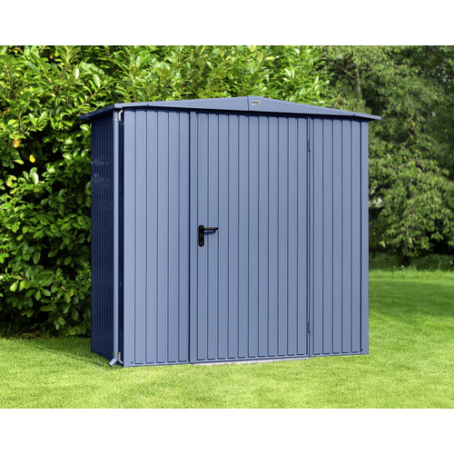 Ecostar Gerätehaus »Trend-S«, Metall, BxHxT: 238 x 216 x 107,8 cm (Außenmaße inkl. Dachüberstand) – blau