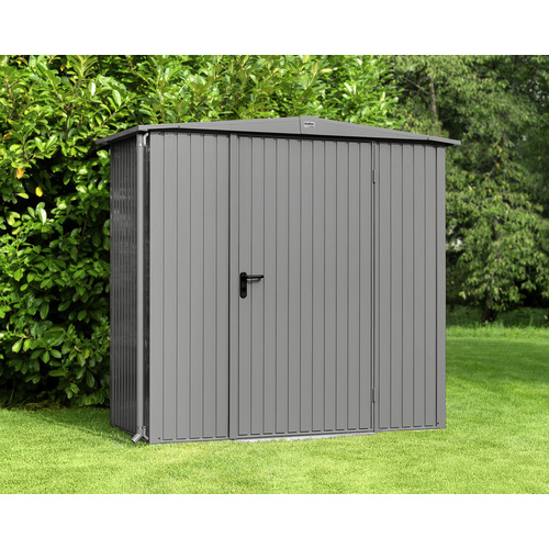 Ecostar Gerätehaus »Trend-S«, Metall, BxHxT: 238 x 216 x 107,8 cm (Außenmaße inkl. Dachüberstand) – grau