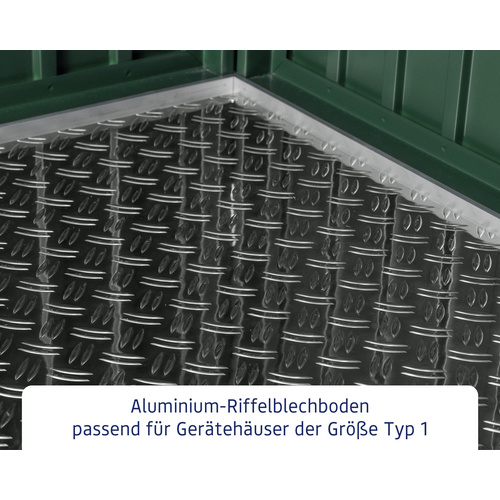 Ecostar Fußboden, BxL: 75,2 x 95,5 cm, Aluminium, für Gerätehaus – silberfarben