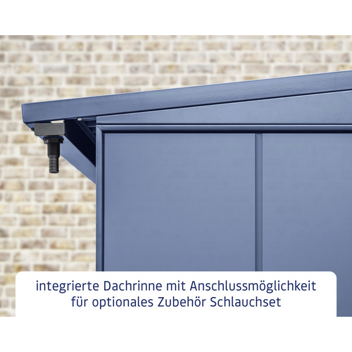 Ecostar Kaminholzregal »Elegant-V«, BxHxT: 181,4 x 198 x 102,5 cm, Metall - blau (Rabatt: 9 %)