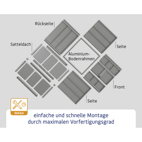 Ecostar Gerätehaus »Trend-S«, Metall,...