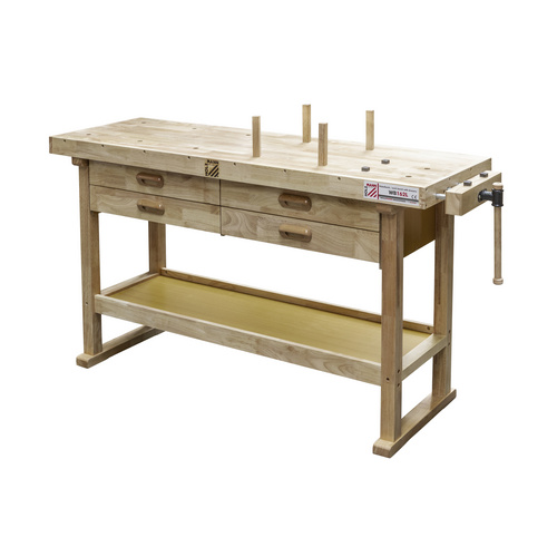 Image of HOLZMANN-MASCHINEN Hobelbank, BxHxL: 58 x 16 x 166 cm, Holz - rot