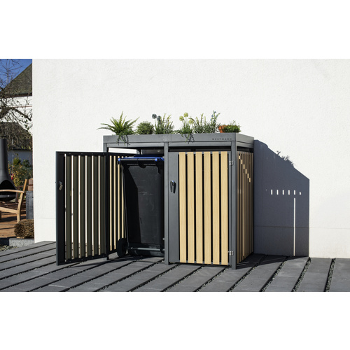 Westmann Mülltonnenbox, 480 l, Holzopti...