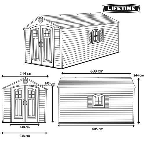 LIFETIME Gartenhaus »Giant«, Kunststof...