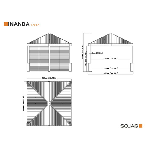 SOJAG Pavillon »Nanda«, BxHxT: 363 x 3...