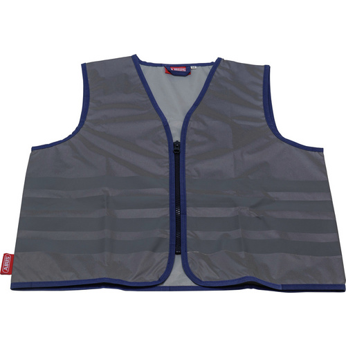 Image of ABUS Kinder-Warnweste »MAX«, Polyester, grau/silber, mit Reflektorstreifen