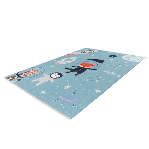 Thumbnail - obsession Home Fashion Kinder-Teppich »My Greta «, BxL: 115 x 170 cm, rechteckig, Baumwolle/Polyester - blau | bunt