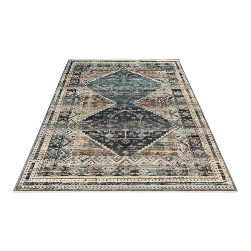 obsession Home Fashion Design-Teppich »My Inca «, BxL: 200 x 290 cm, rechteckig, Polypropylen (PP) - blau