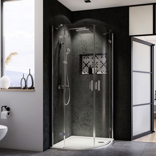 Breuer Runddusche Radius 55 Panorama Chrom Klarglas 90 x 90 cm