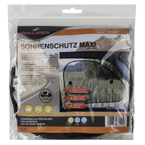 Thumbnail - WALSER Sonnenschutzrollo, Polyester - schwarz