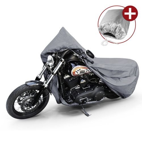 Thumbnail - WALSER Motorradabdeckplane »Chopper«, für Motorräder, Stärke: 1,2 mm - grau