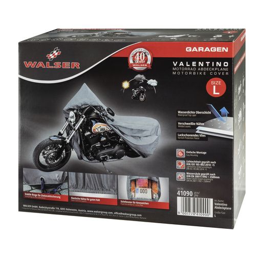 Thumbnail - WALSER Motorradabdeckplane »Chopper«, für Motorräder, Stärke: 1,2 mm - grau