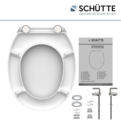 SCHÜTTE WC-Sitz »WHITE«, duroplast, oval - weiss