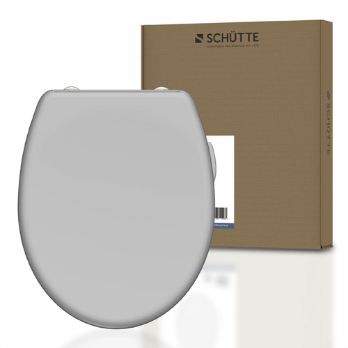 SCHÜTTE WC-Sitz »GREY«, duroplast, oval, mit Softclose-Funktion – grau