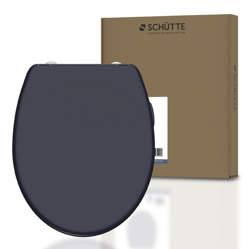 SCHÜTTE WC-Sitz »ANTHRAZIT«, duroplast, oval, mit Softclose-Funktion - grau