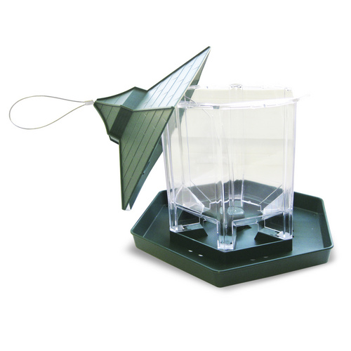 Thumbnail - HABAU Vogelfutterhaus, BxHxT: 20 x 23 x 20 cm, Kunststoff - gruen
