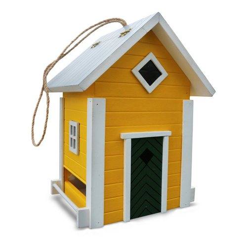 HABAU Vogelhaus »Schweden«, BxHxT: 18,5 x 25 x 16,5 cm, Holz - gelb