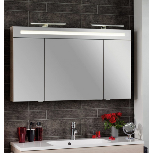 Thumbnail - FACKELMANN Spiegelschrank »B.clever«, BxHxT: 120 x 70,6 x 15,8 cm, 6000 K, kaltweiß, 11W - grau