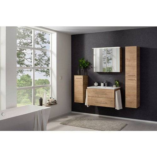 Thumbnail - FACKELMANN Midischrank »b.perfekt«, Asteiche, 1 Tür, BxHxT: 30,2 x 81 x 32 cm - braun