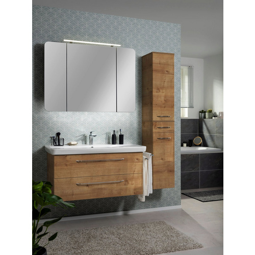 Thumbnail - FACKELMANN Hochschrank »MILANO«, Asteiche, 2 Türen, BxHxT: 30,2 x 165,2 x 32 cm - braun