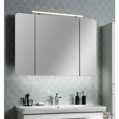 Thumbnail - FACKELMANN Spiegelschrank »MILANO«, BxHxT: 109,9 x 78 x 15,8 cm, 6500 K, kaltweiß - weiss