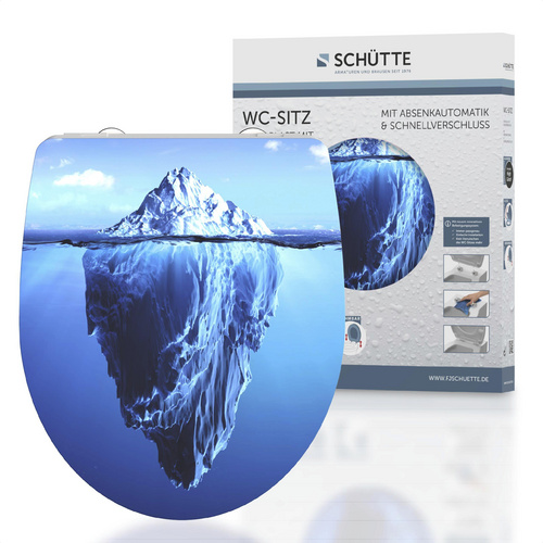 SCHÜTTE WC-Sitz »ICEBERG «, Duroplast, oval,  mit Softclose-Funktion - blau