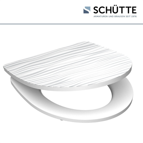 SCHÜTTE WC-Sitz »White Wave«, Duroplast, oval,  mit Softclose-Funktion - weiss