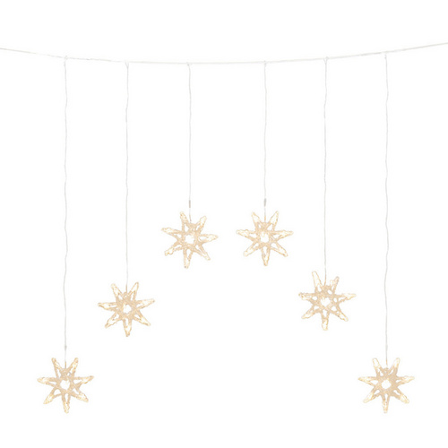 Konstsmide Warm White Christmas Led Star Light Curtain/Outdoor Or Indoor (Ip44) / 48 Diodes/Transparent Cable - Bild 5