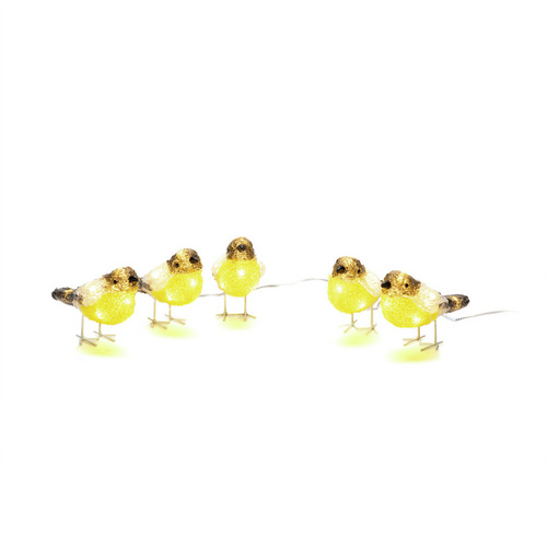 Konstsmide LED Figur Vögel aus Kunststoff, 5,5 x 10 x 16 cm, beleuchtete Weihnachtsdekoration für Innen- und Außenbereich, transparent - Bild 3