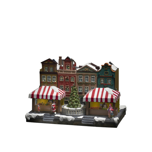 Konstsmide Weihnachtsbeleuchtung  LED Fiberoptikhaus Stadtszene Trafo/Batterie - Image 3