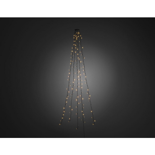 Konstsmide LED-Baummantel für 200 Lichter mit Ring, bernsteinfarbenes Licht, grünes Kabel, 740 cm Länge - Bild 4