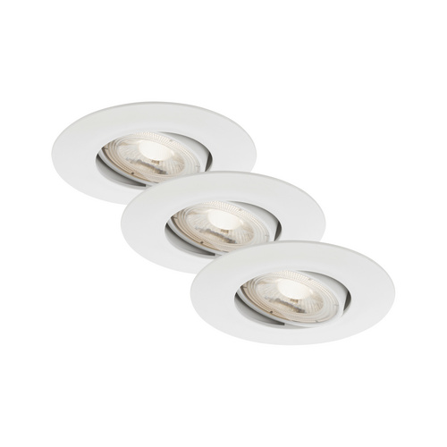 Briloner LED Einbauleuchte Nava Move weiß, 3er Set