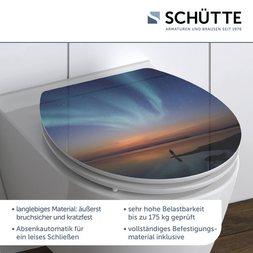 Thumbnail - SCHÜTTE WC-Sitz, mit Absenkautomatik, oval, MDF - bunt