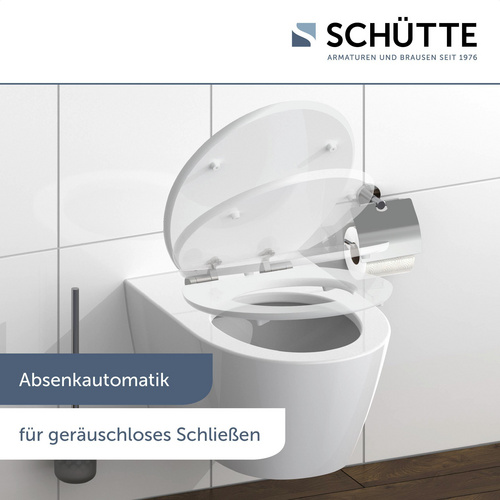 SCHÜTTE WC-Sitz, mit Absenkautomatik, oval, MDF - bunt