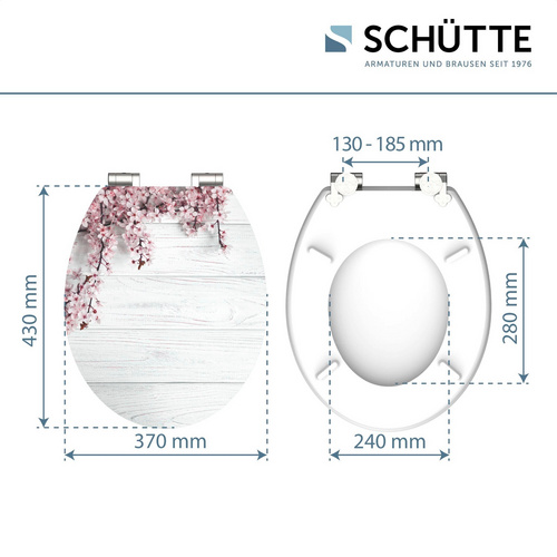 Thumbnail - SCHÜTTE WC-Sitz, mit Absenkautomatik, oval, MDF - bunt