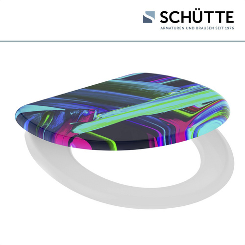 Schütte WC-Sitz Neon Paint, mit Absenkautomatik