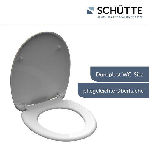 SCHÜTTE WC-Sitz, mit Absenkautomatik, oval, Duroplast - bunt