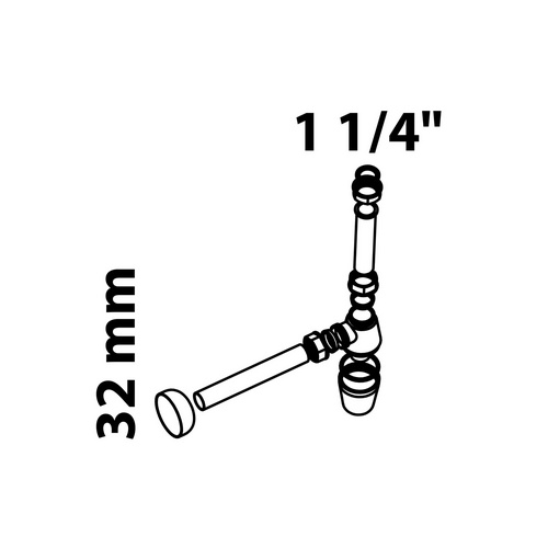 Thumbnail - Kirchhoff Flaschensiphon, Anschluss: 1 1/4", Kunststoff - grau