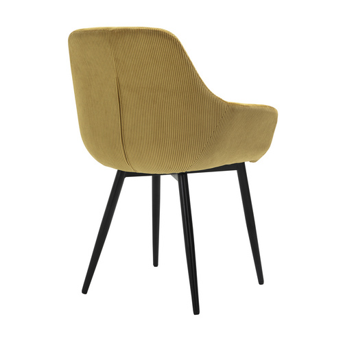Thumbnail - SalesFever Armstuhl, 2er SetBxH: 64 x 86 cm, Strukturstoff (100% Polyester)/Metall - goldfarben